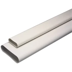 Conduit Aldes 204 x 60mm Plat Vers 125mm Rond 3m