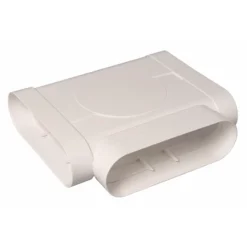 Connecteur Aldes 204 x 60mm Plat Vers 125mm Rond 270mm